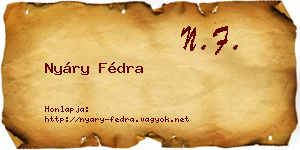 Nyáry Fédra névjegykártya